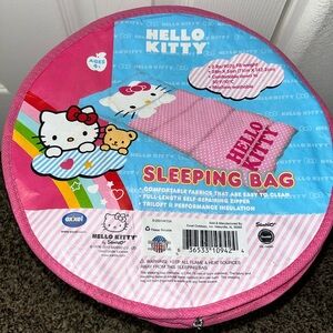 Hello Kitty Kids Sleeping Bag Pink & Blue | Cute Sleepover Camp Nap Mat